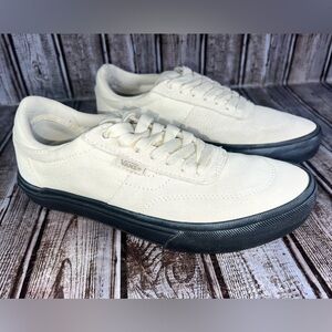 Vans Skate Shoes Men’s 5.5 Women’s 7–7.5 Cream Canvas Black Sole